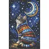 Diamond Painting -DIY Round Drill Starry Sky and Cats(40x60cm)