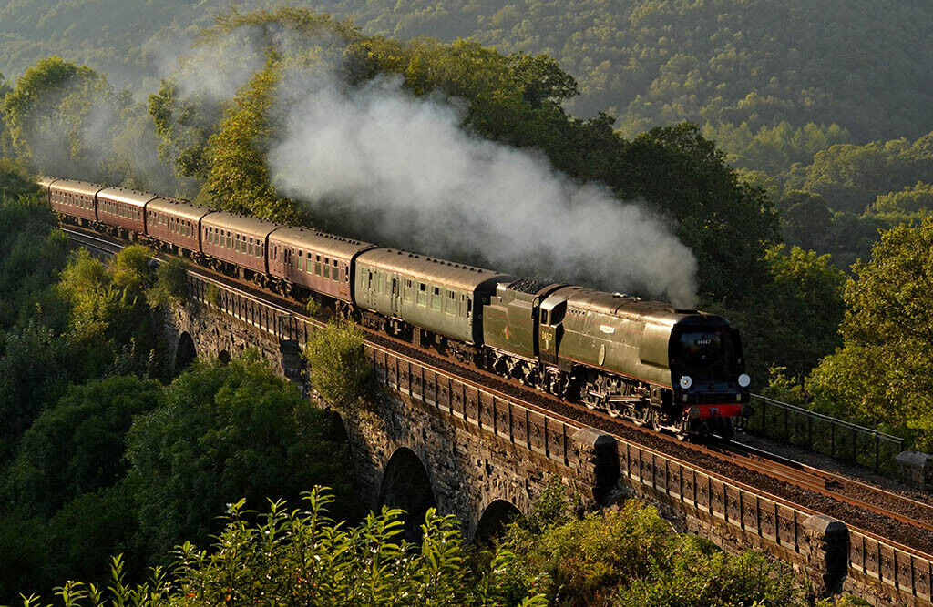 Steam Train Locomotive 34067 Tangmere 12x8 inch print picture