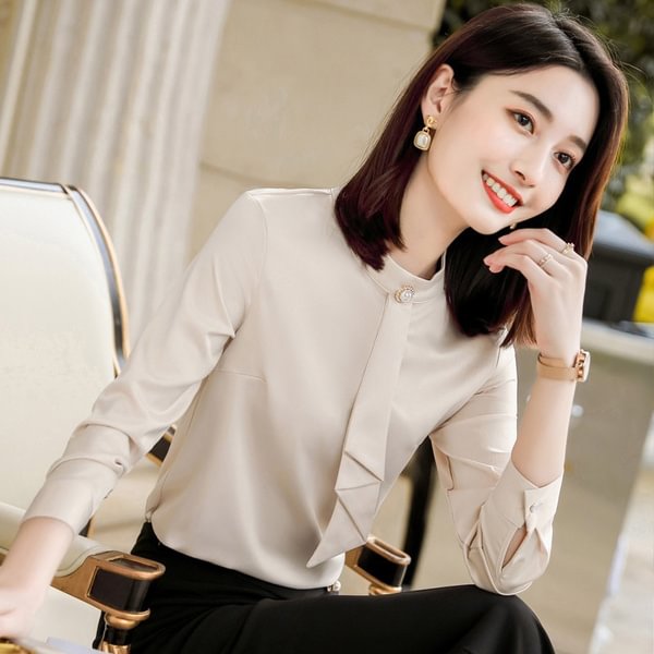 Long Sleeve Blouses Shirts Formal OL Styles Spring Autumn - Shop Trendy Women's Clothing | LoverChic