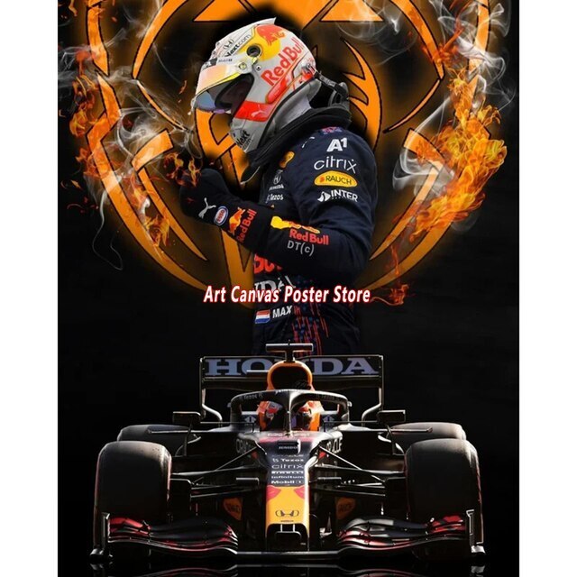 Formula Grand Prix Champion Lewis Hamilton Portrait Canvas Painting F1 Racer Graffiti Poster and Prints Club Wall Art Room Decor