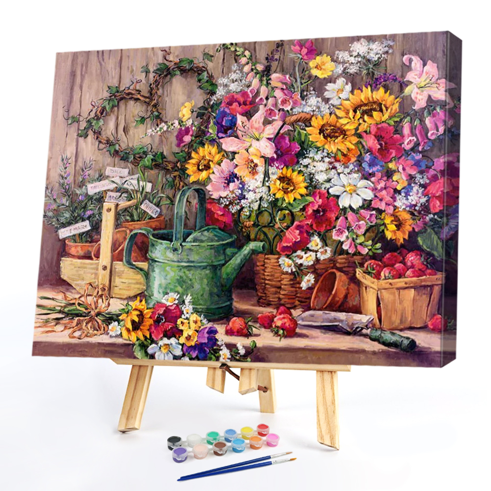 

50*40CM - Paint By Numbers - Table Flower, 501 Original