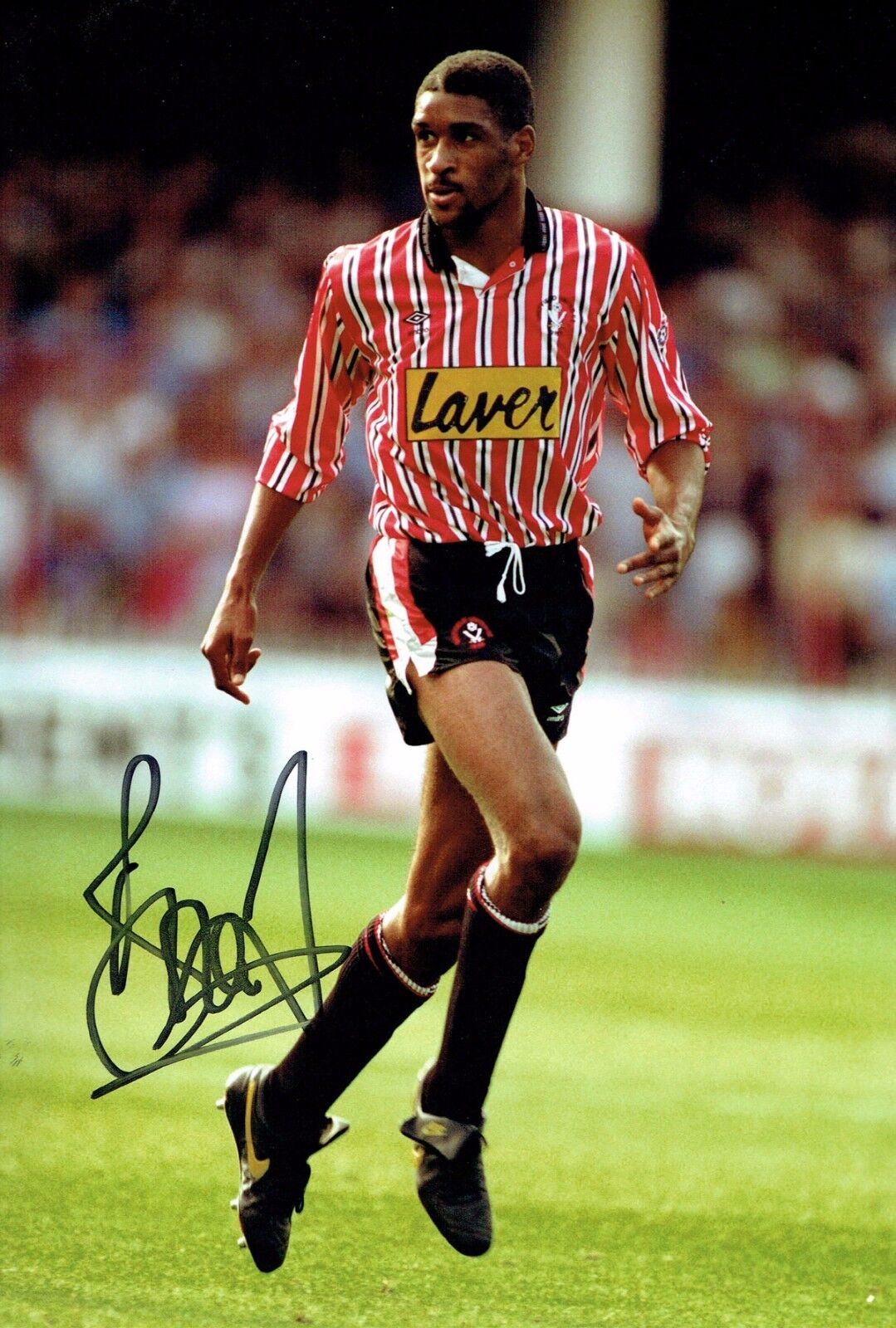 Brian DEANE SIGNED Autograph 12x8 Photo Poster painting AFTAL RD COA Sheffield United Blades