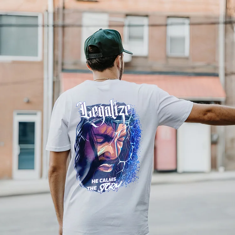 Jesus Redemption Print Short Sleeve T-Shirt