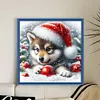Christmas Dog-11CT Stamped Cross Stitch 40*40cm/15.75*15.75in