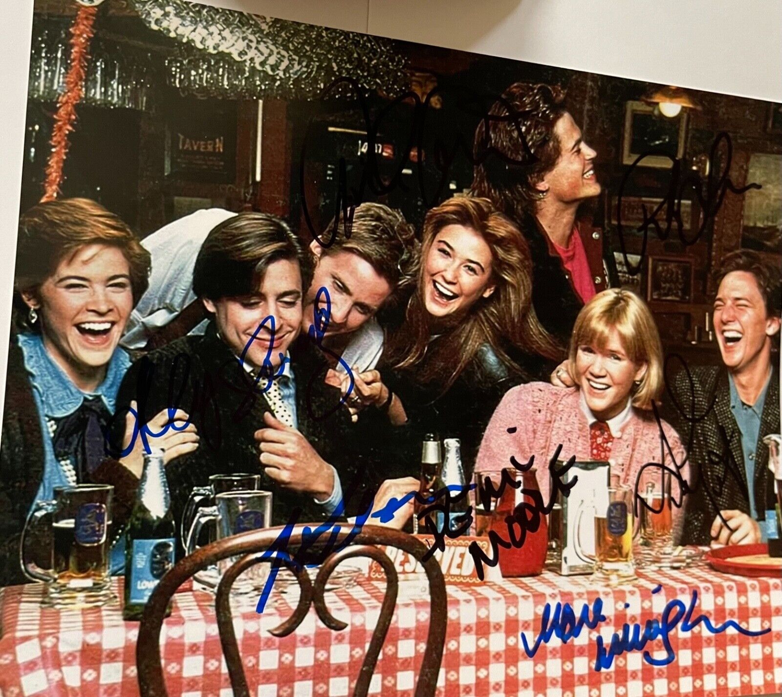 St. Elmo's fire signed 8 x10 Photo Poster painting complete cast Demi Moore rob Lowe Judd Nelson