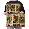Tracteurs agricoles - Panneaux en &eacute;tain m&eacute;tallique(20*30cm/30*40cm) - Garage