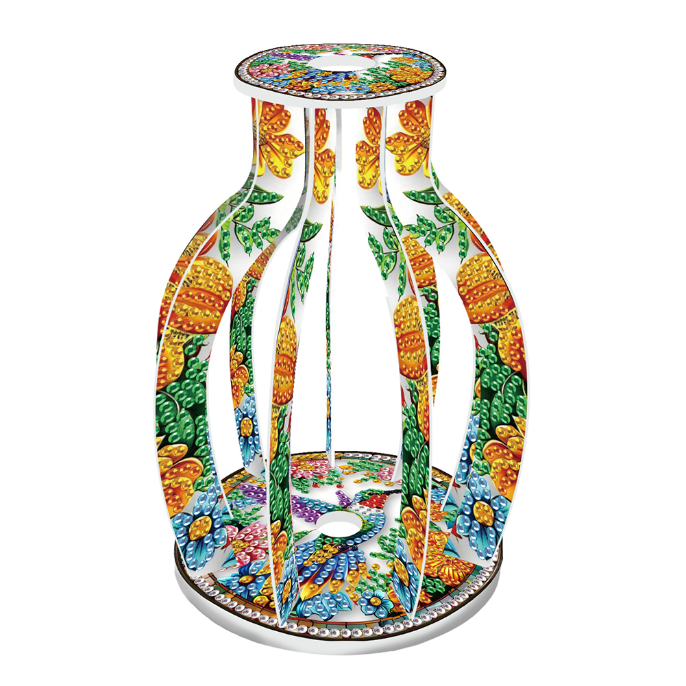 Floral Diamond Painting Flower Vase Rhinestones Desktop Ornaments for Home Decor