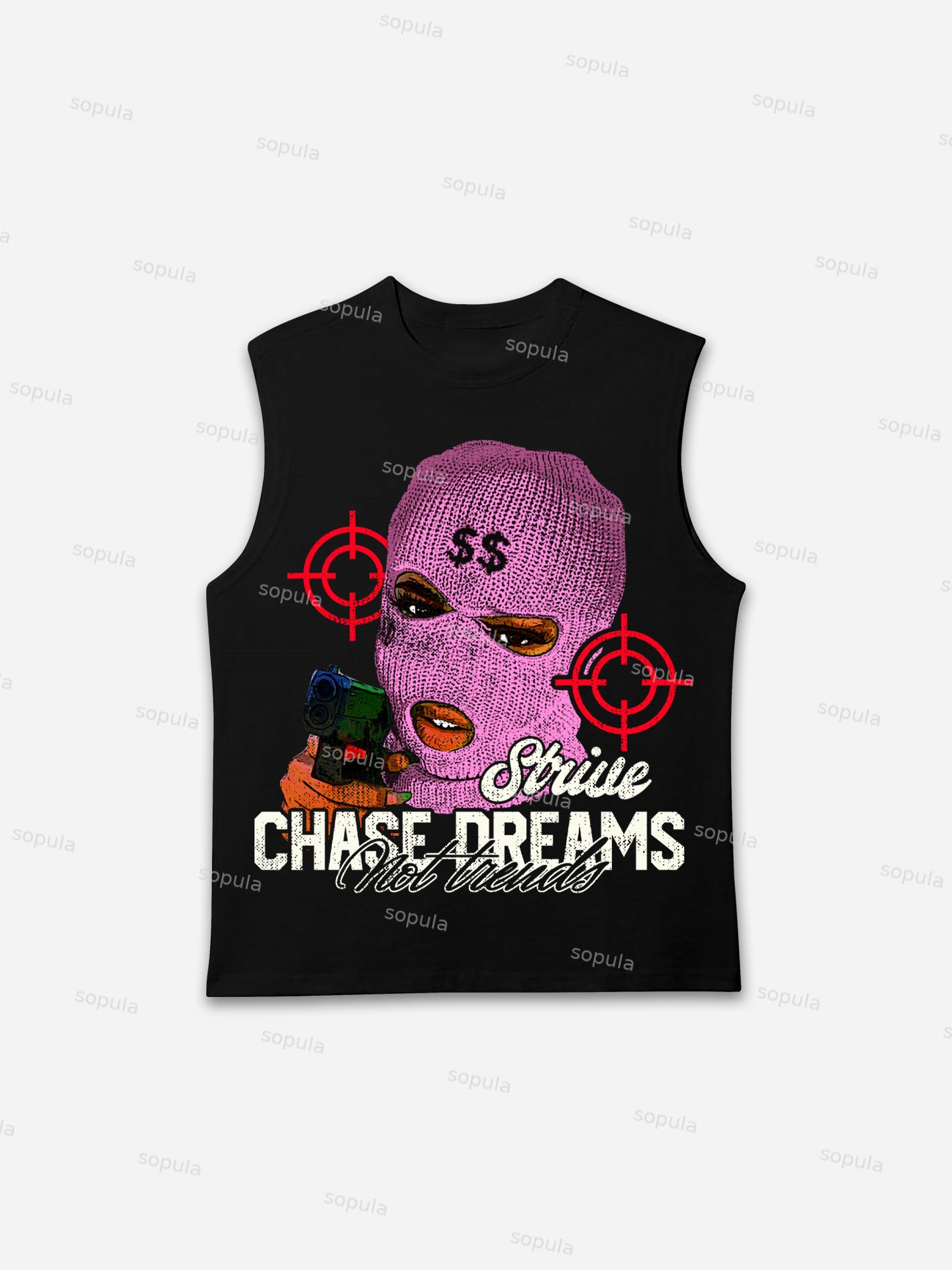 Street Gangs Chasing Dreams Old Vintage Graphic Tank Top - Sopula｜Premium Graphic Tees & Graphic Clothing