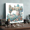 Framed Diamond Painting - Special Shaped - Sewing Machine (25x25cm)