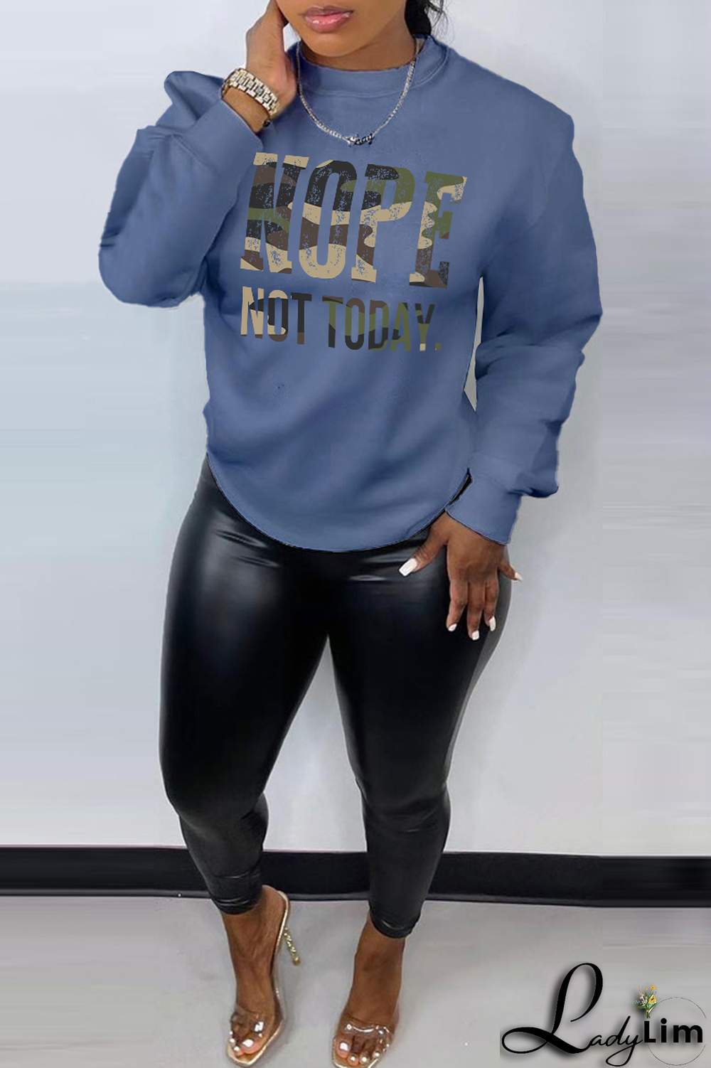 Yellow Casual Street Print Patchwork Letter O Neck Tops