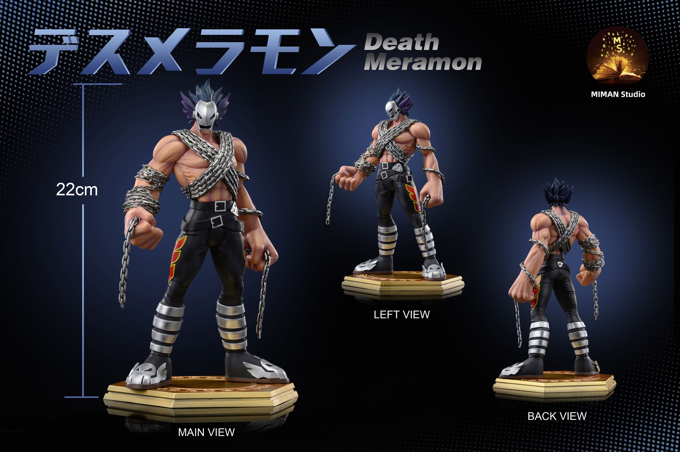 Pre-Order Death Meramon, Gazimon & Pagumon - Digimon Resin Statue - MIMAN Studio