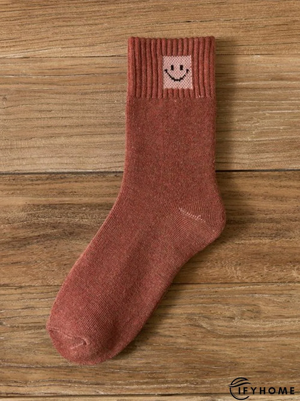 Laughter Pattern Cotton Knit Socks Daily Commute Accessories | IFYHOME