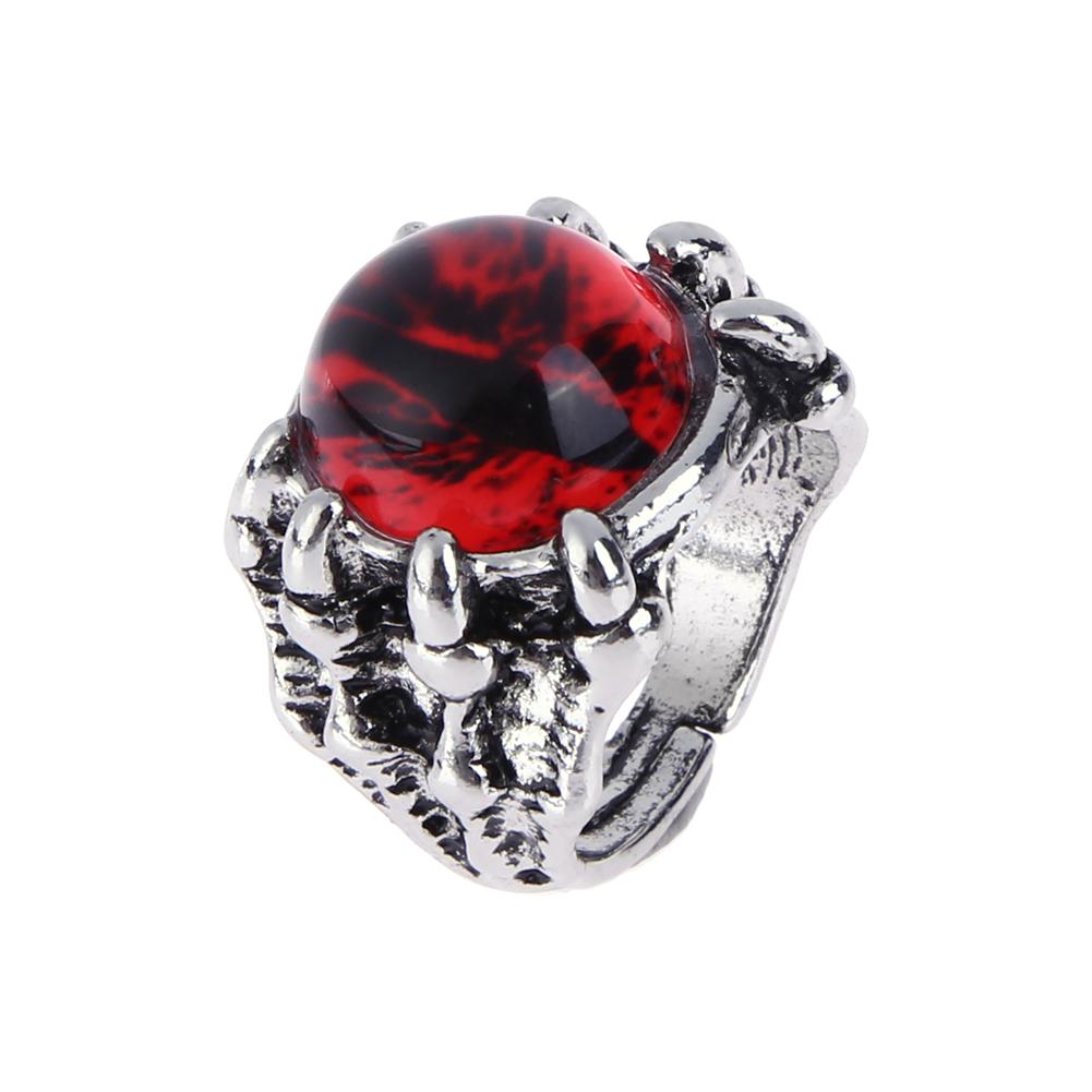 

Punk Rock Women Men Skull Claw Evil Eye Rings Open Adjustable Knuckle Rings, Red, 501 Original