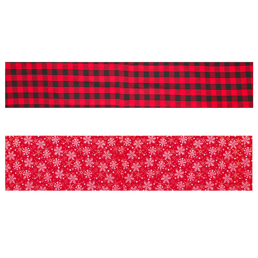 

Plaid Snowflake Christmas Table Flag Table-Runner Desktop Decoration Banner, 501 Original