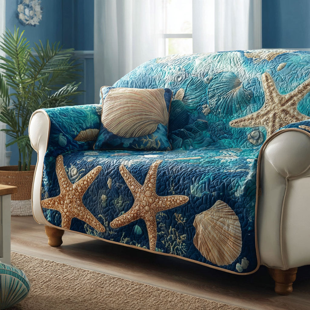 Tide Drift Quilted Sofa Cover NCU0DK11652 everthome