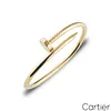 Cartier Oro Amarillo Plain Juste Un Clou Pulsera Tama&ntilde;o 18 B6048218