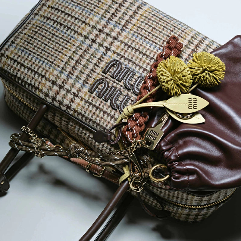 Miu Home Bag Hanging Hot Handmade Braided Pendant Colorful Fashionable Unique Key Shape Car Keychain