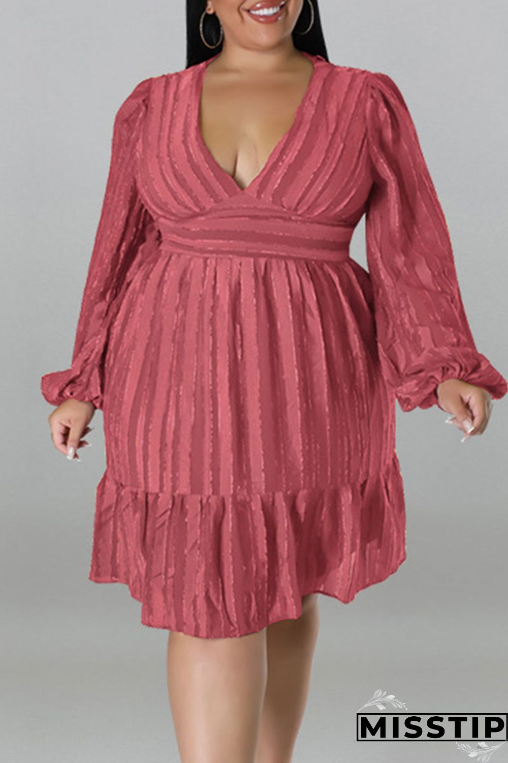 Green Casual Solid Patchwork Fold V Neck Straight Dresses