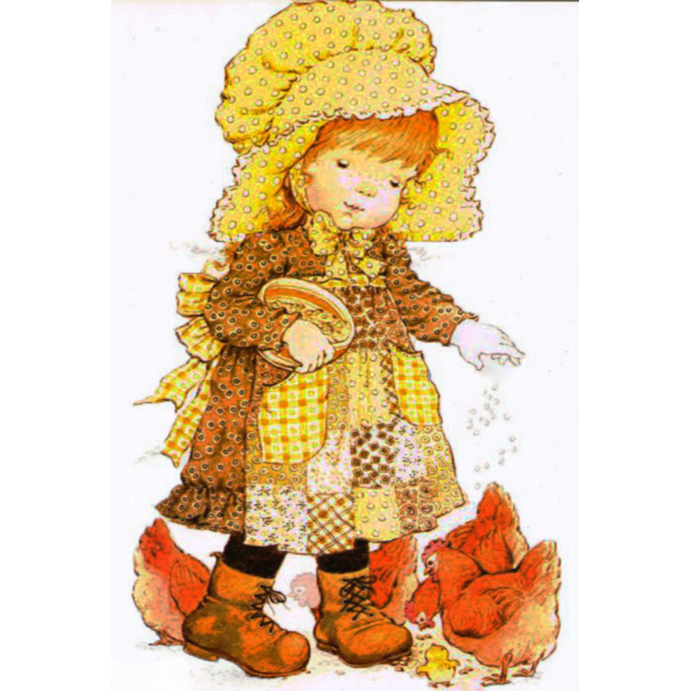 

Cute Girl - 11CT Stamped Cross Stitch - 40*50CM, 501 Original