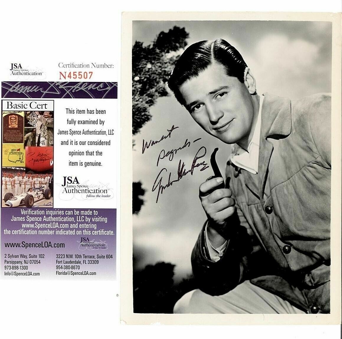 GORDON MACRAE (DECEASED) SIGNED 5X7 JSA AUTHENTICATED #P45507