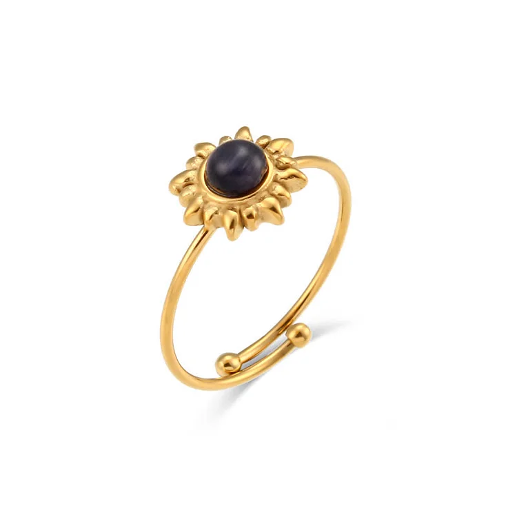 Natural Crystal Sun Protection Ring| Black Onyx