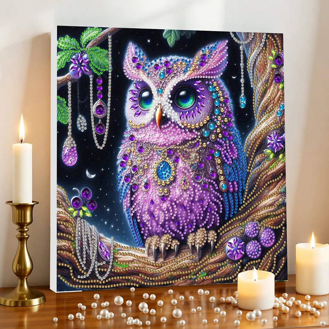 DIY Special Shape Drill Pearl Gem Diamond Art Painting Kit with Frame 9.84x9.84in Art Craft Pearl Diamond Painting for Adults Beginners Home Decor (BK43)