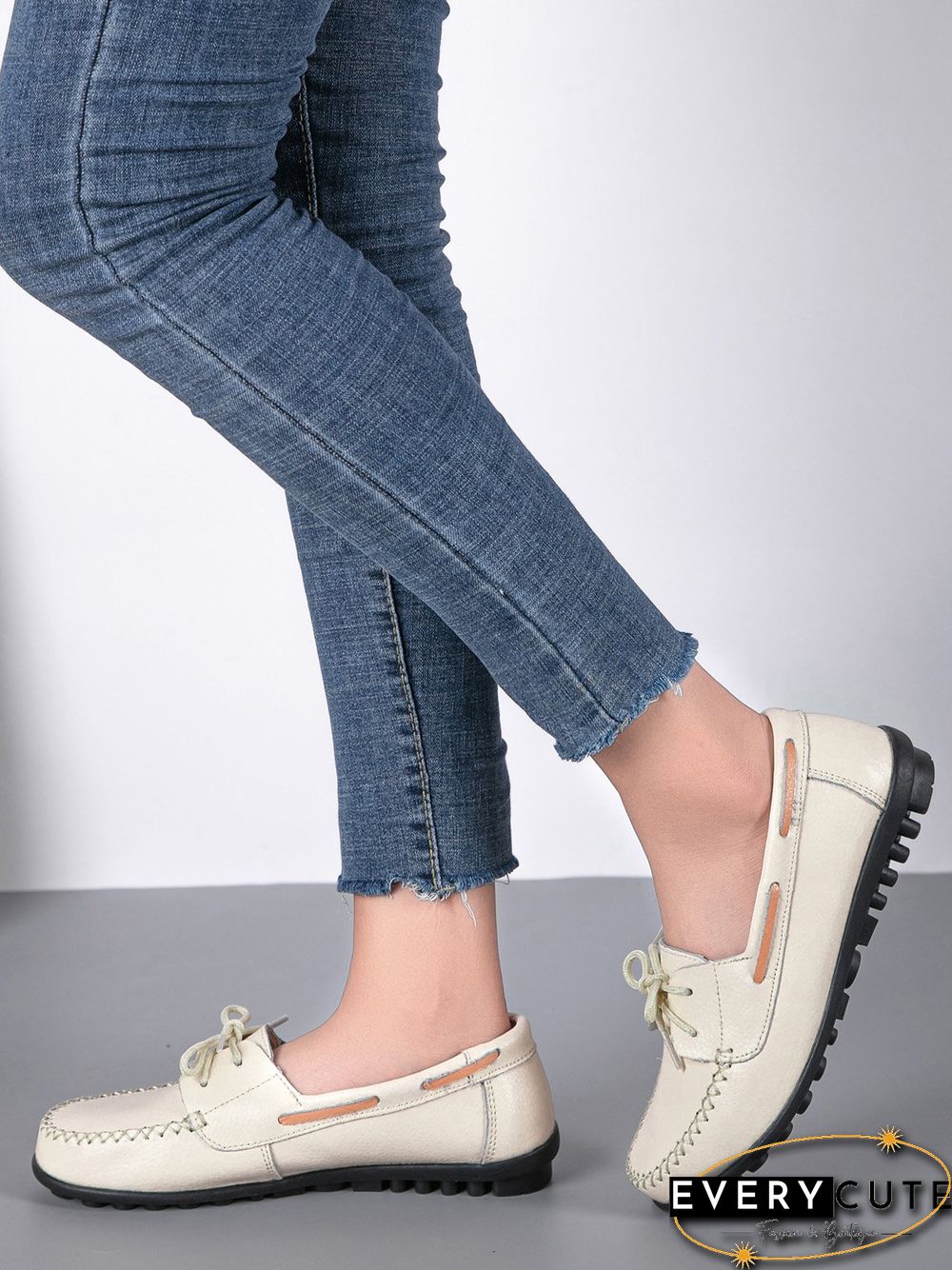 Retro Casual Simple Lace-up Flat Shoes