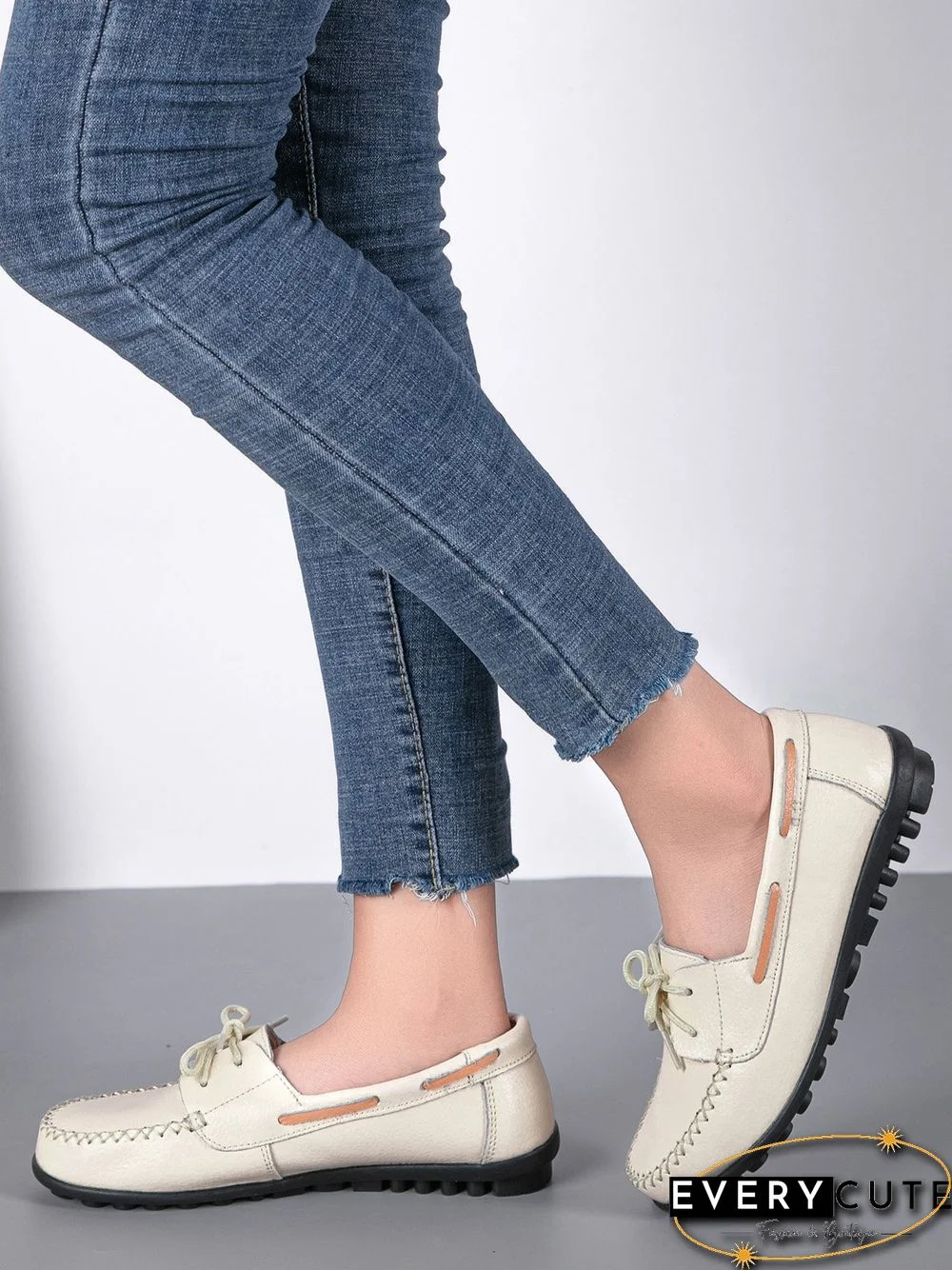 Retro Casual Simple Lace-up Flat Shoes