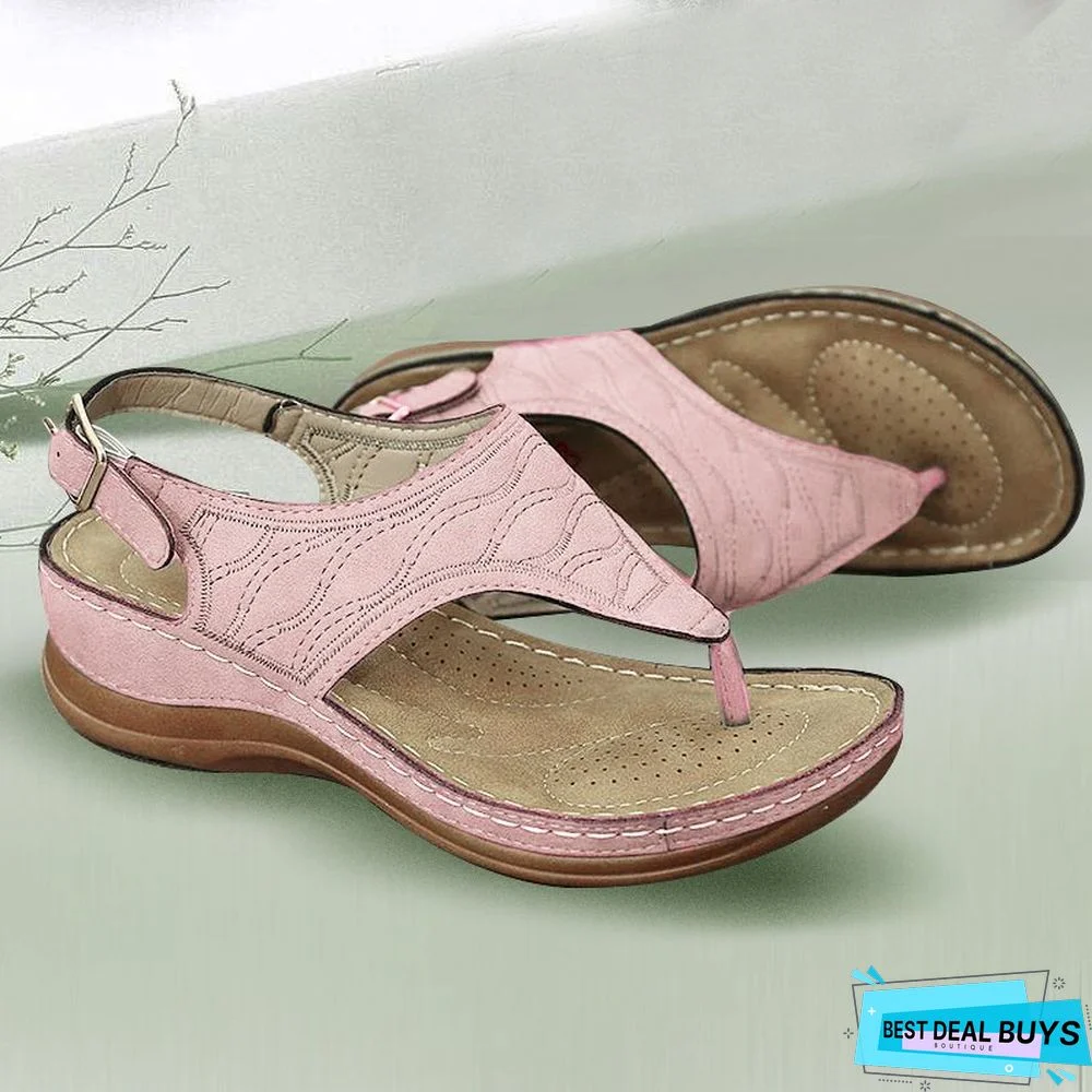Embroidery Holiday Sandals
