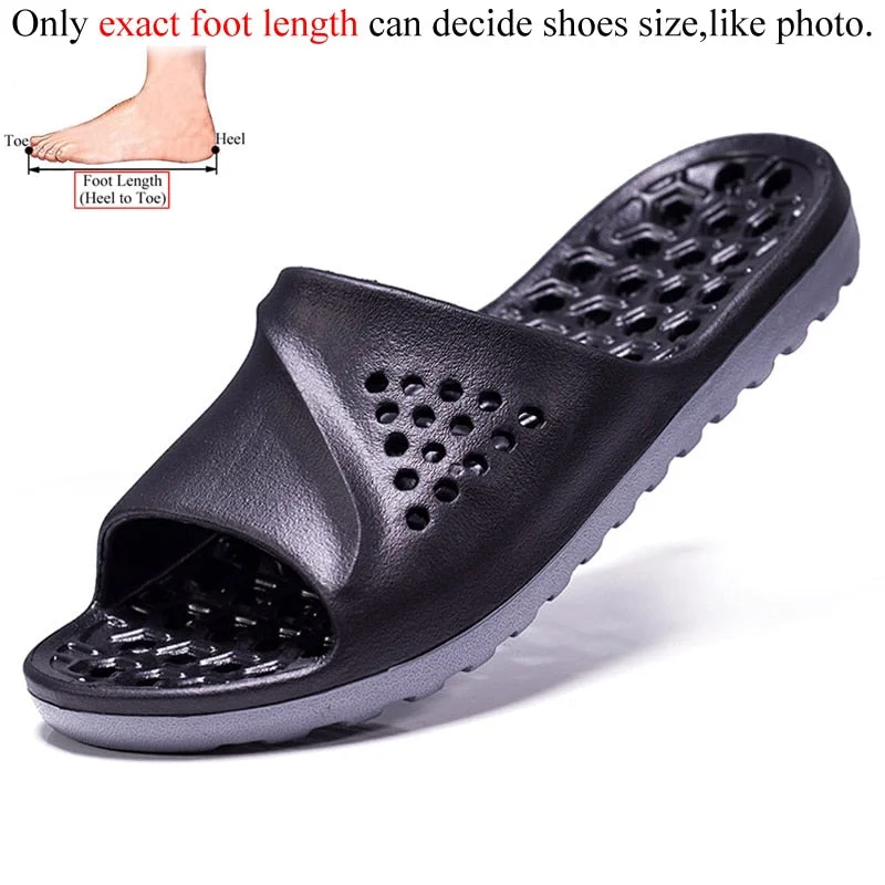 Summer Bathroom Slippers For Men Women Kids Badslippers Badeschuhe Bathing Shoes Shower Soft Indoor Home Beach Big Size 48 49 50