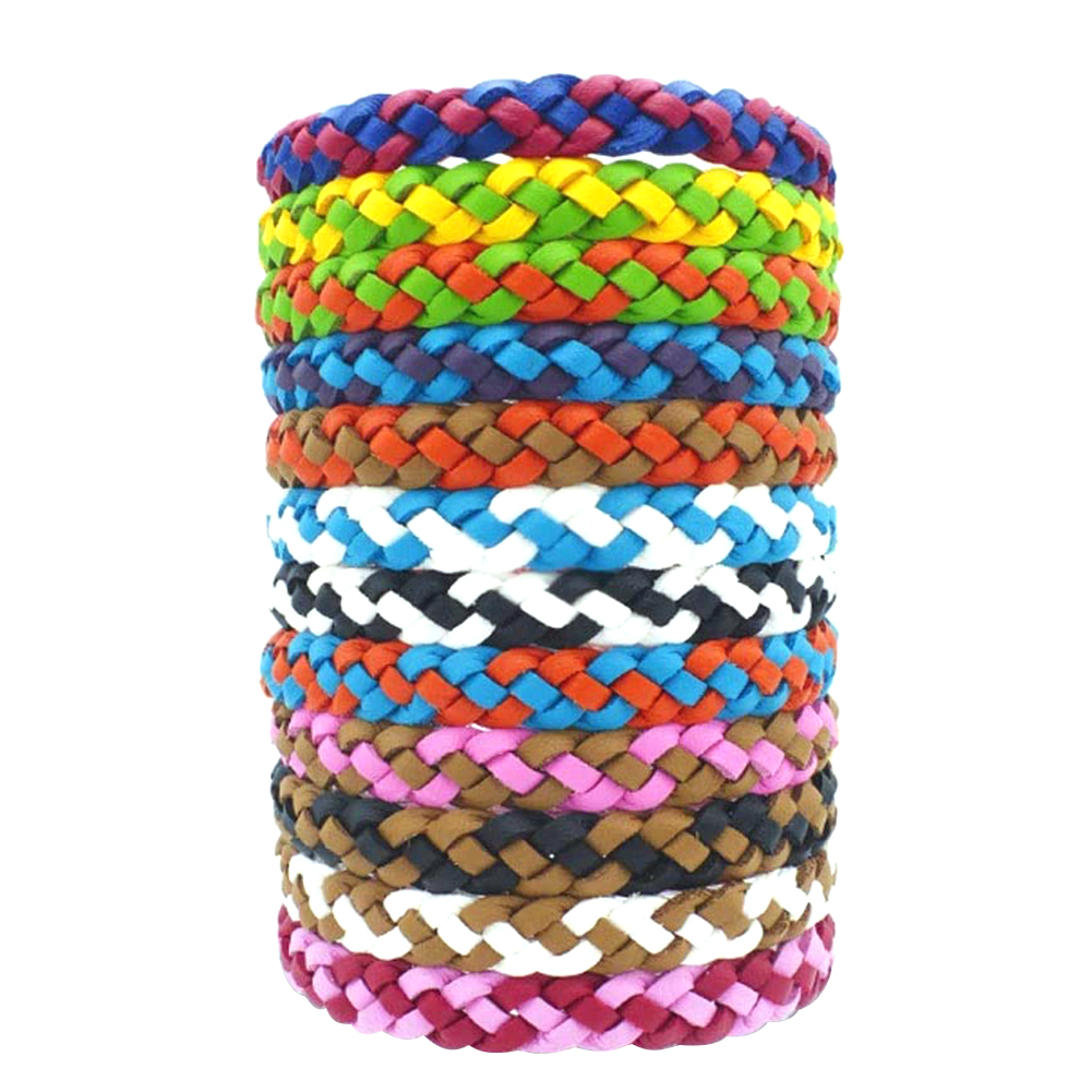 

12pcs Natural Safe Mosquito Repellent Bracelet Waterproof Spiral Wrist Band, 501 Original