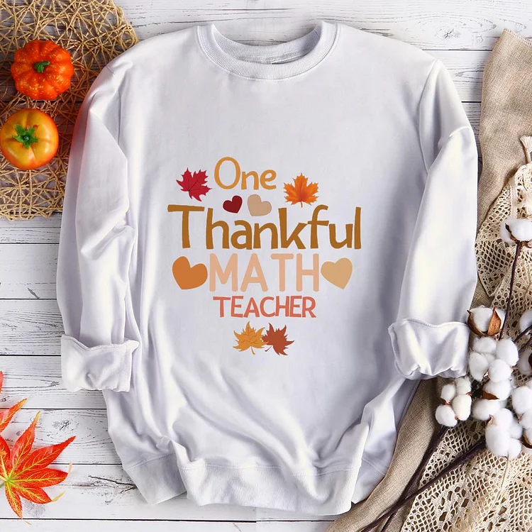 One thankful math teacher  Sweatershirt-08190-Annaletters