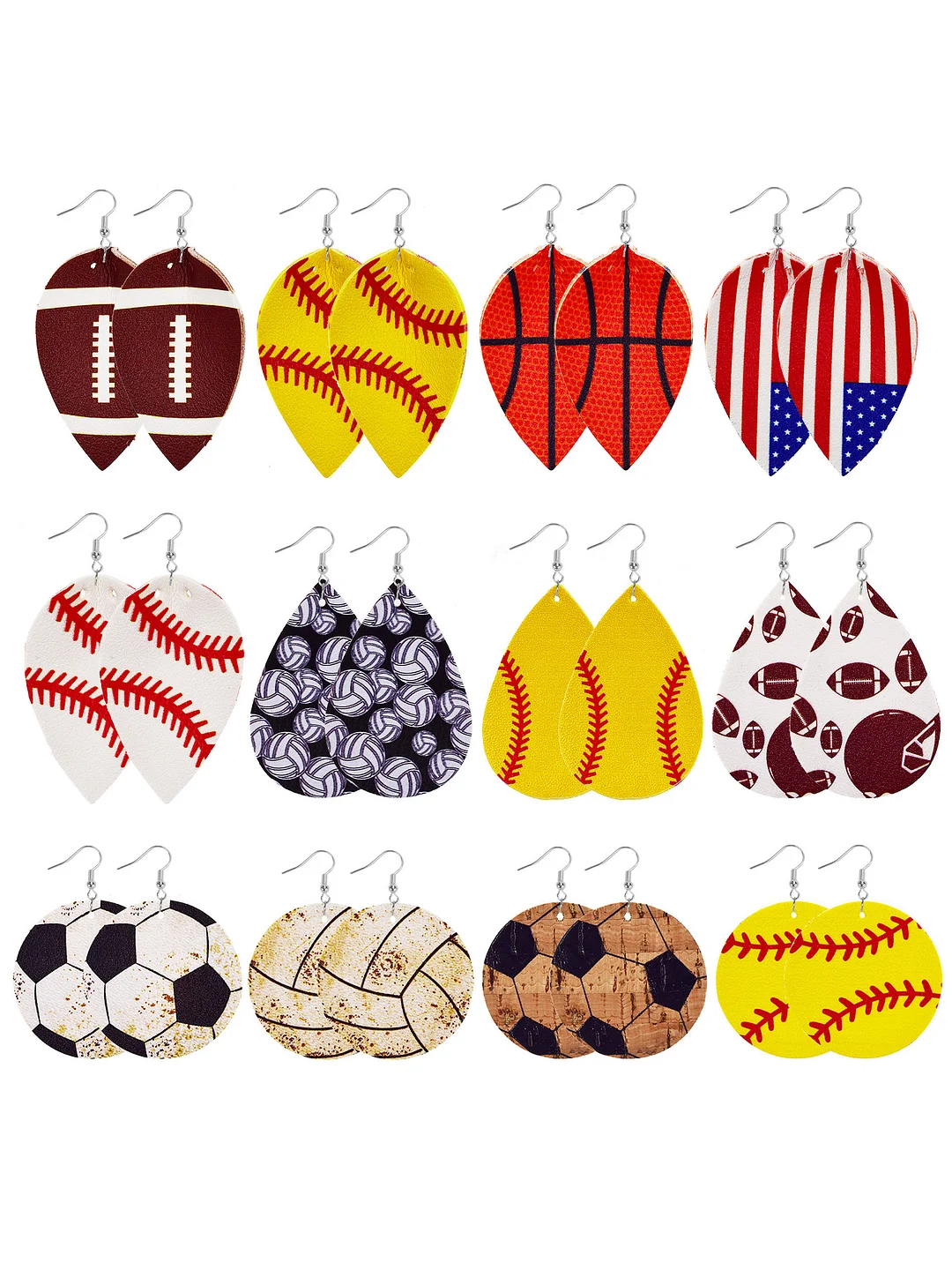 Ball Leather Earrings