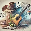 Guitar Hat-11CT Stamped Cross Stitch 50*50cm/19.69*19.69in tapestrymarket