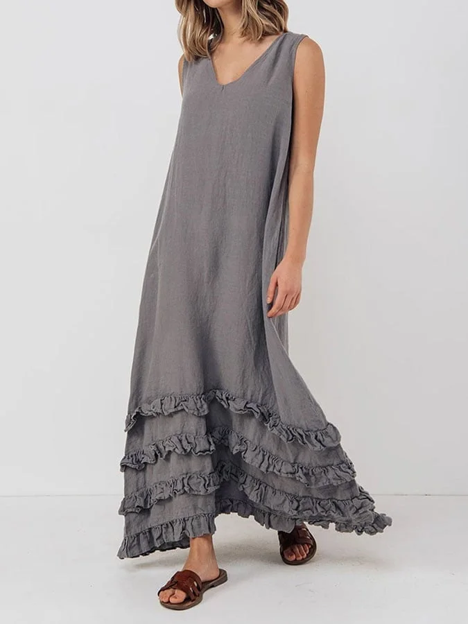 Women's Retro Casual Long Dress