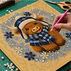Kit de peinture en perles encadr&eacute;es vache tournesol des Highlands 7,87x7,87 pouces