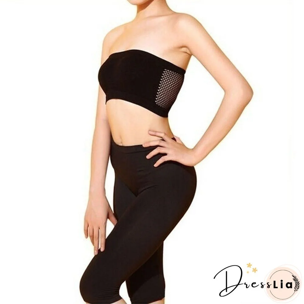 Women Seamless Strapless High Elastic Wrapped Invisible Strapless Soft Chest Wraps Tube Tops Push Up Bra Breathable Crop Top