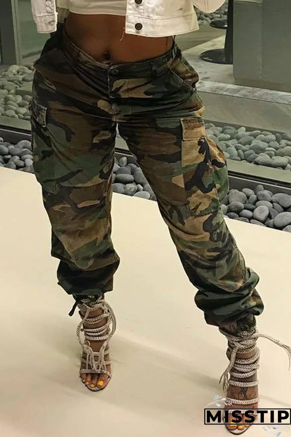 Yellow Zipper Fly Button Fly Mid Metal Zippered pencil Pants Pants