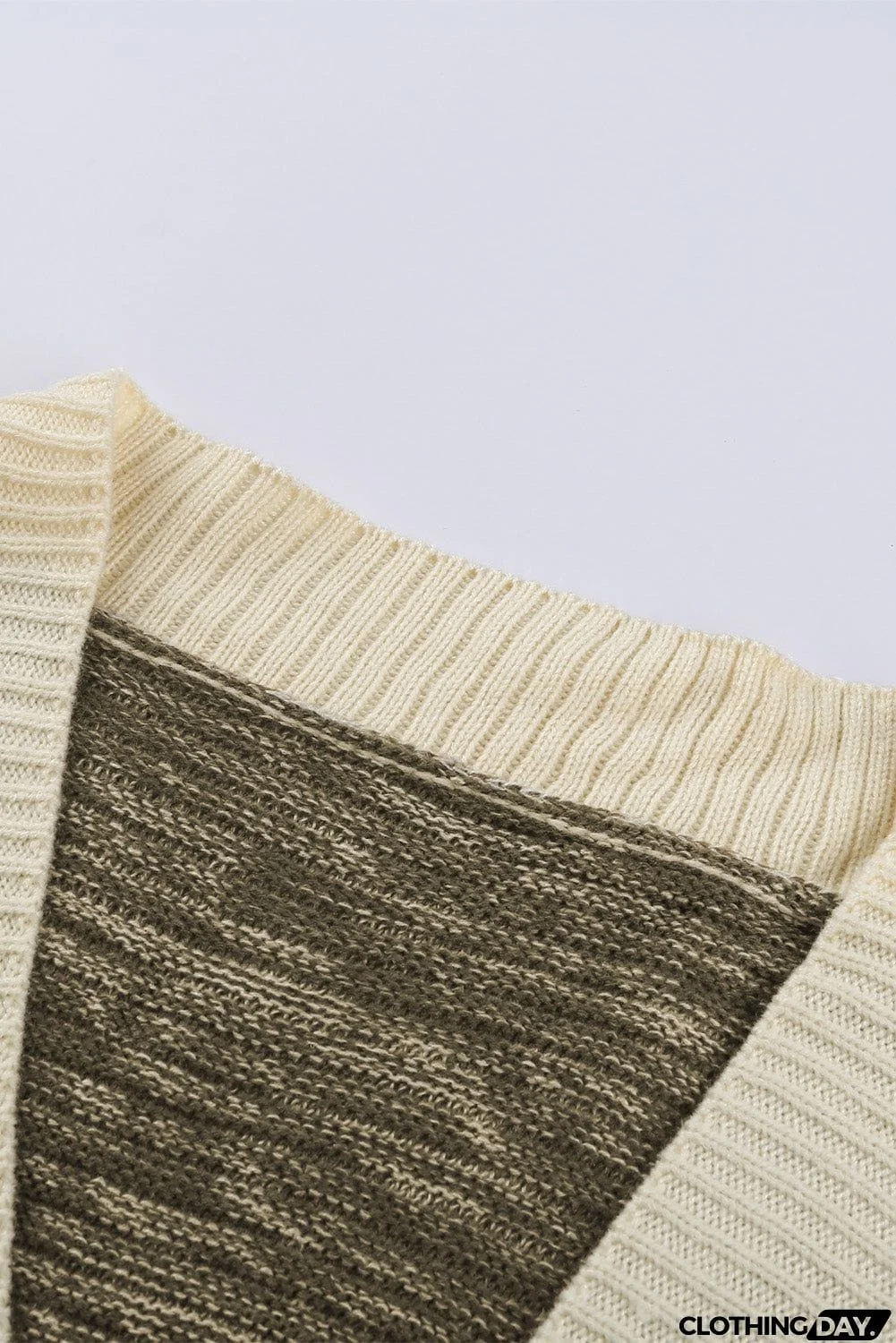 Thick Buttoned Open Front Cardigan with Pocket