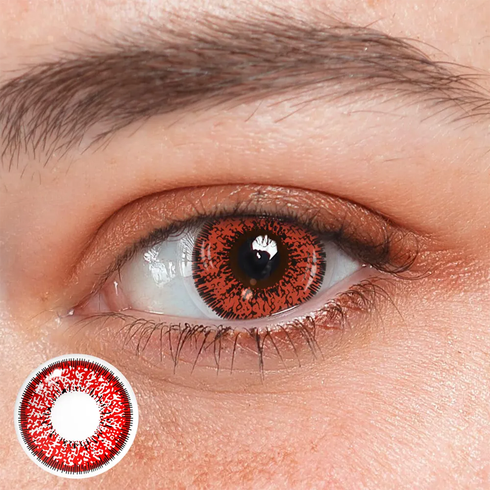 Cosplay Succubus Red Coloured Contact Lenses