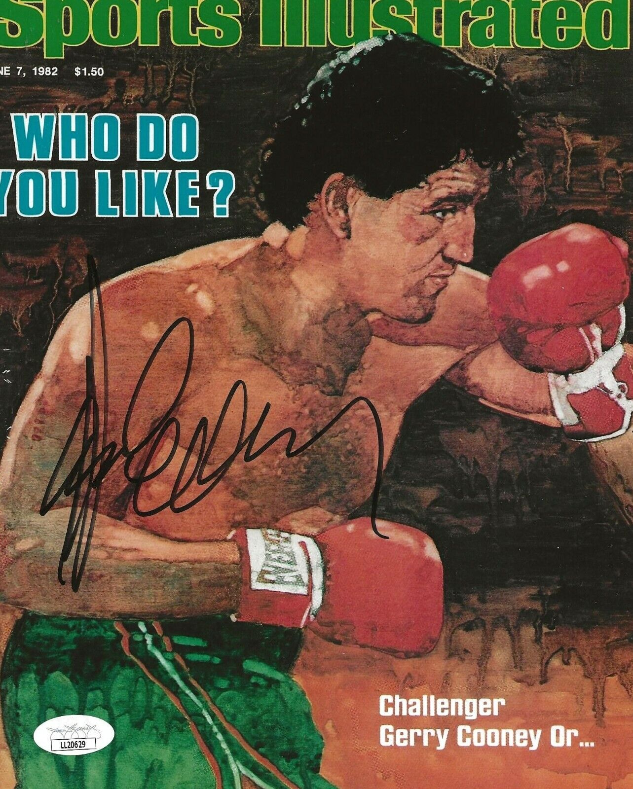 Gerry Cooney Boxing signed Sports Illustrated Cover 8x10 Photo Poster painting autographed JSA