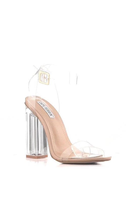 Clear Strap Heel Sandals