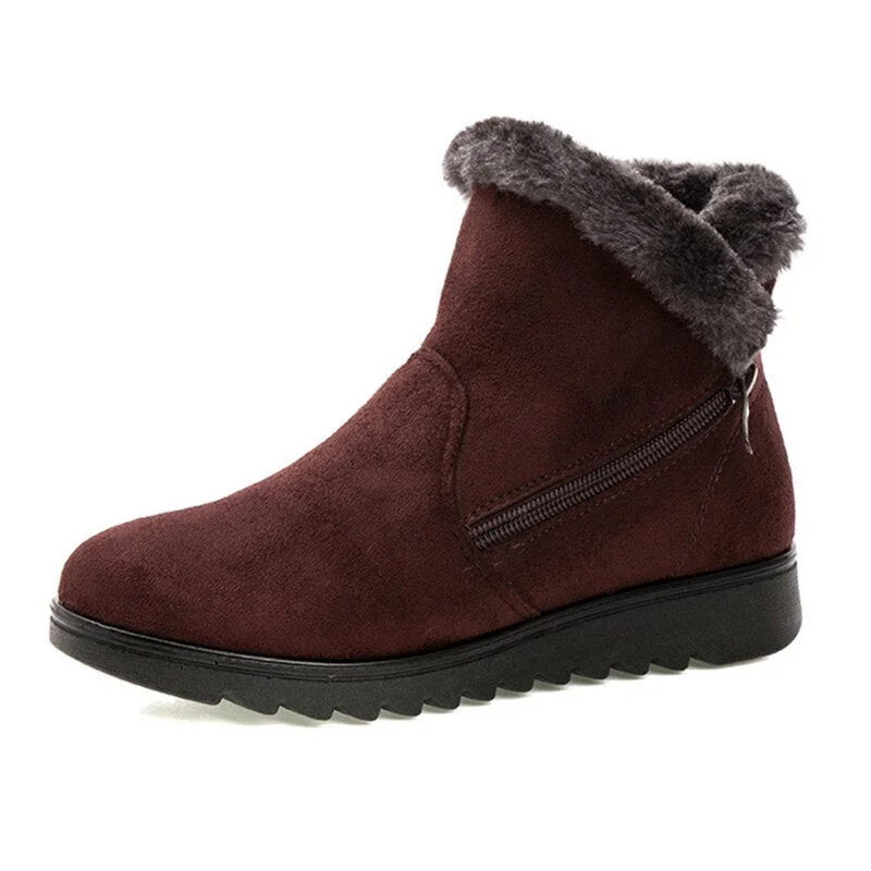 Lucyever 2021 Winter Thicked Plush Snow Boots Women Waterproof Keep Warm Ankle Boots Woman Soft Non-slip Cotton Shoes Booties