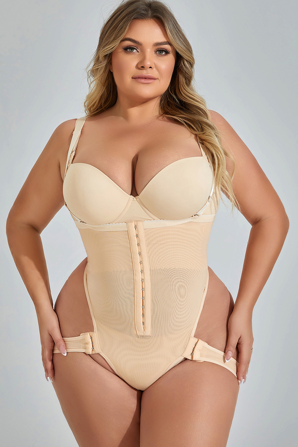 Design Plus Size High Waist Tummy Tightening And Butt Augmentation Buckle Shapewear