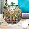 Potted Plant Acrylic DIY Diamond Painting Clock Kit 5D Diamond Art Clock