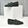  Fashion Tassel Men Loafers Suede Leather Party Shoes