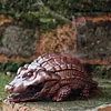 Chinese Alligator - shaped Coiled Incense Burner, Hand - Cast and Aged, Incense Art Ornament with the Meaning of Prosperous Fortune