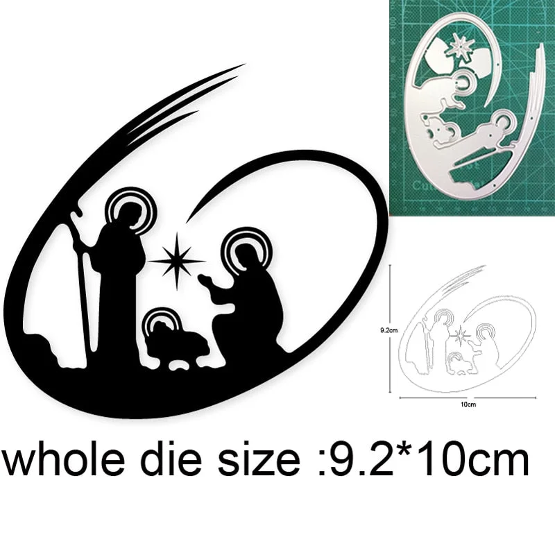 Craft Dies Metal Cutting Dies Cut Die Religion Nativity Scenes Scrapbook Dies Craft Paper Knife Mould Blade Punch Steencils Dies