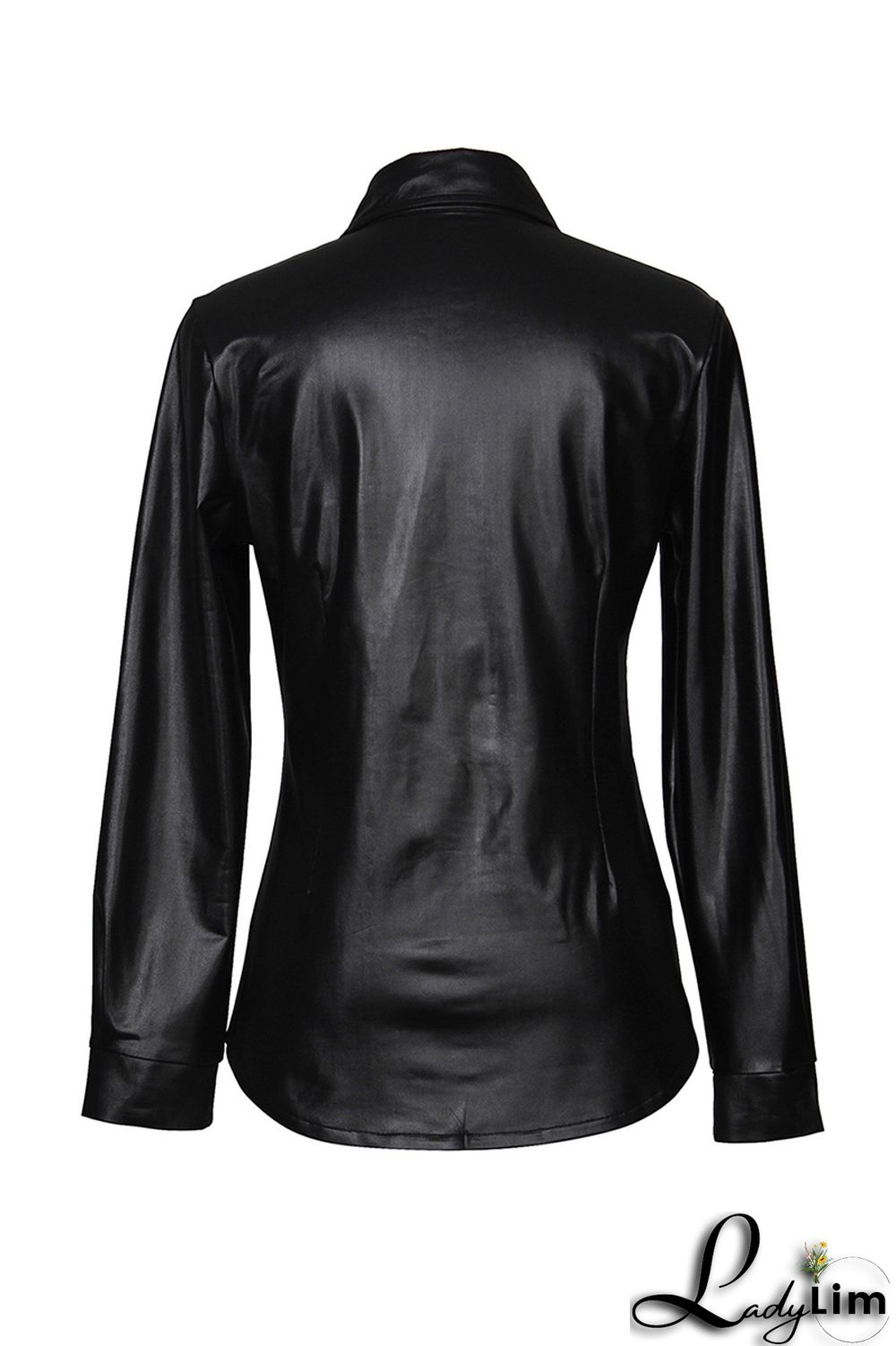 Red Fashion Casual Solid Basic Turndown Collar Tops