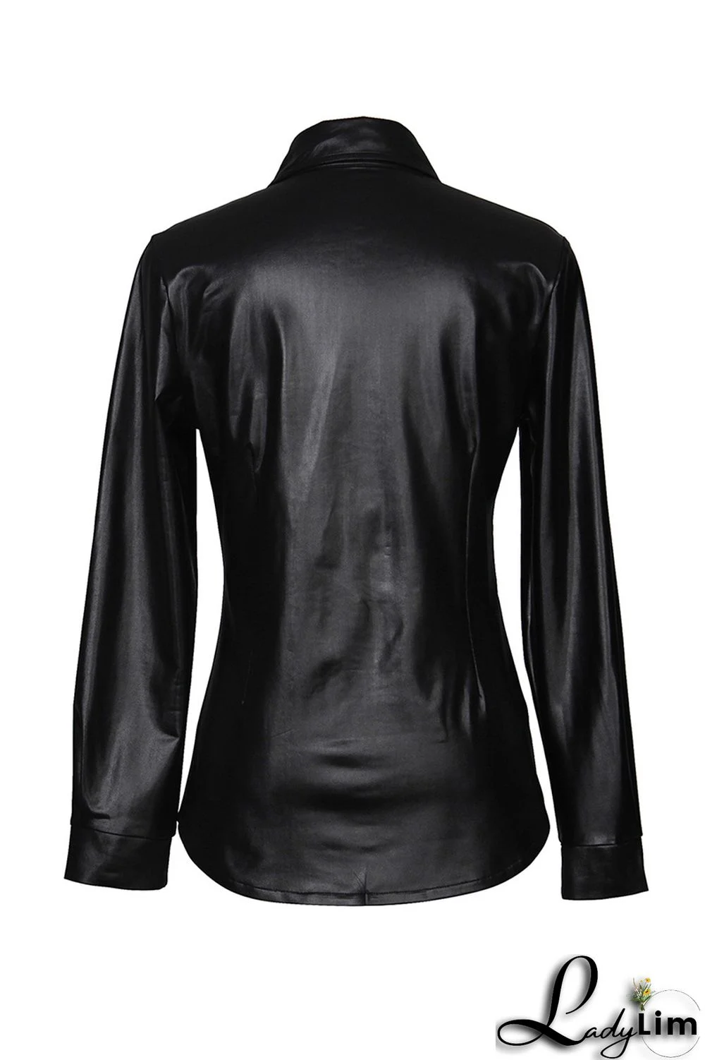 Red Fashion Casual Solid Basic Turndown Collar Tops